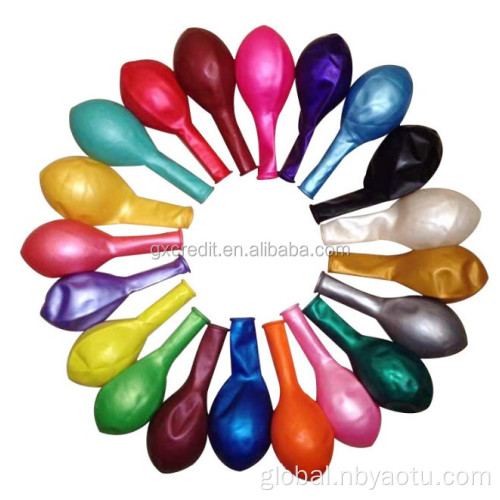 Rubber Balloon pastel chrome metallic color plain latex ballons Supplier